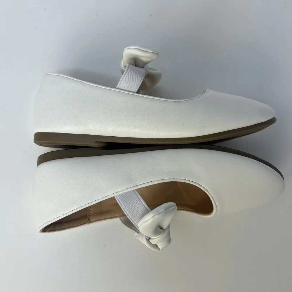 Naihoow‎ Girls White Mary Jane Ballet Flats Shoes - Size 30 (12.5 US) NIB